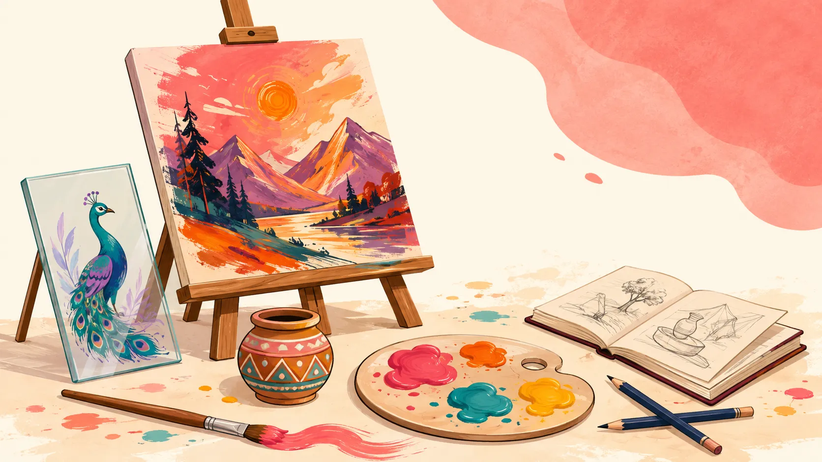 Painting & Sketching class at B.P. Jain Skill Development Centre