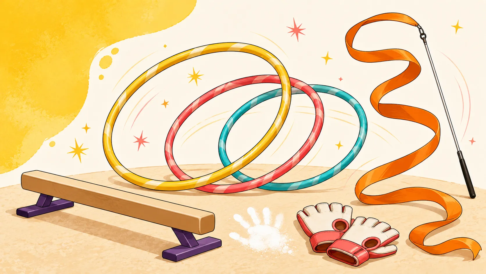 Gymnastic & Hula Hoop, Ribbon class at B.P. Jain Skill Development Centre