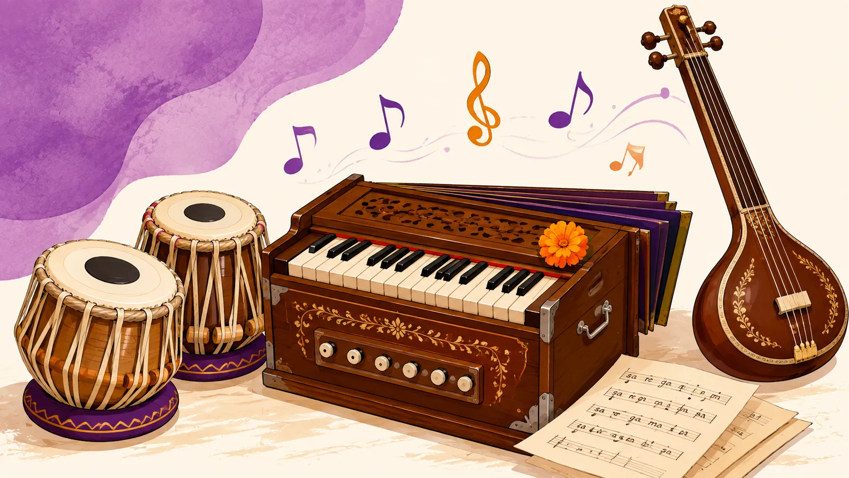 Music class at B.P. Jain Skill Development Centre