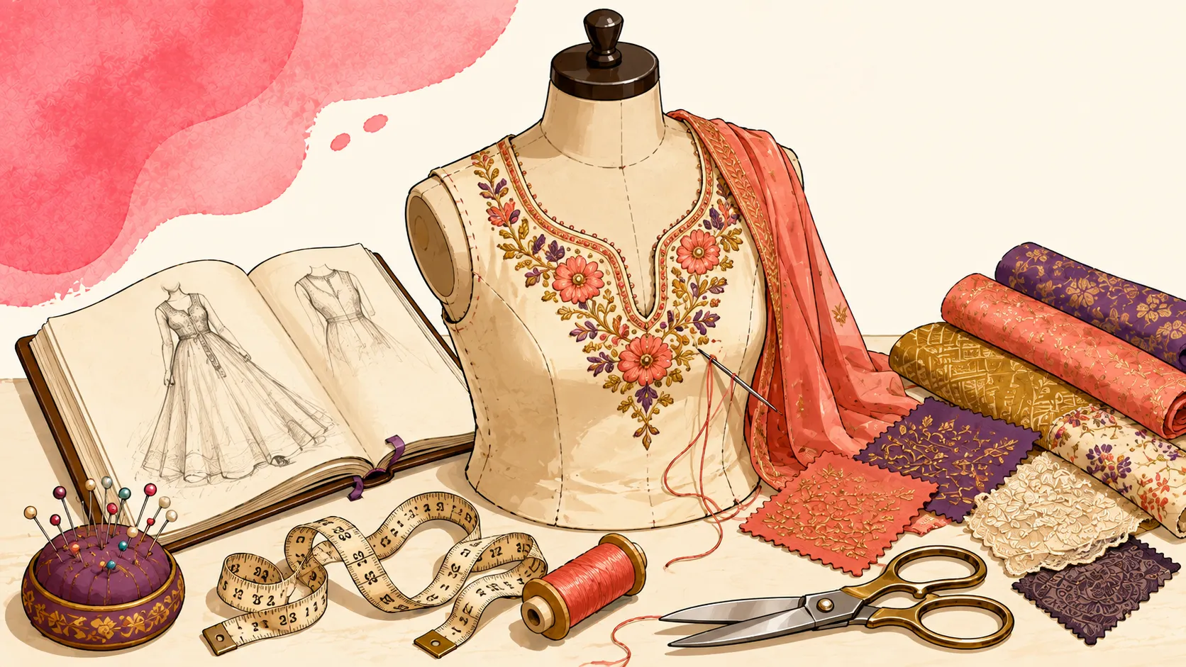 Fashion Designing class at B.P. Jain Skill Development Centre